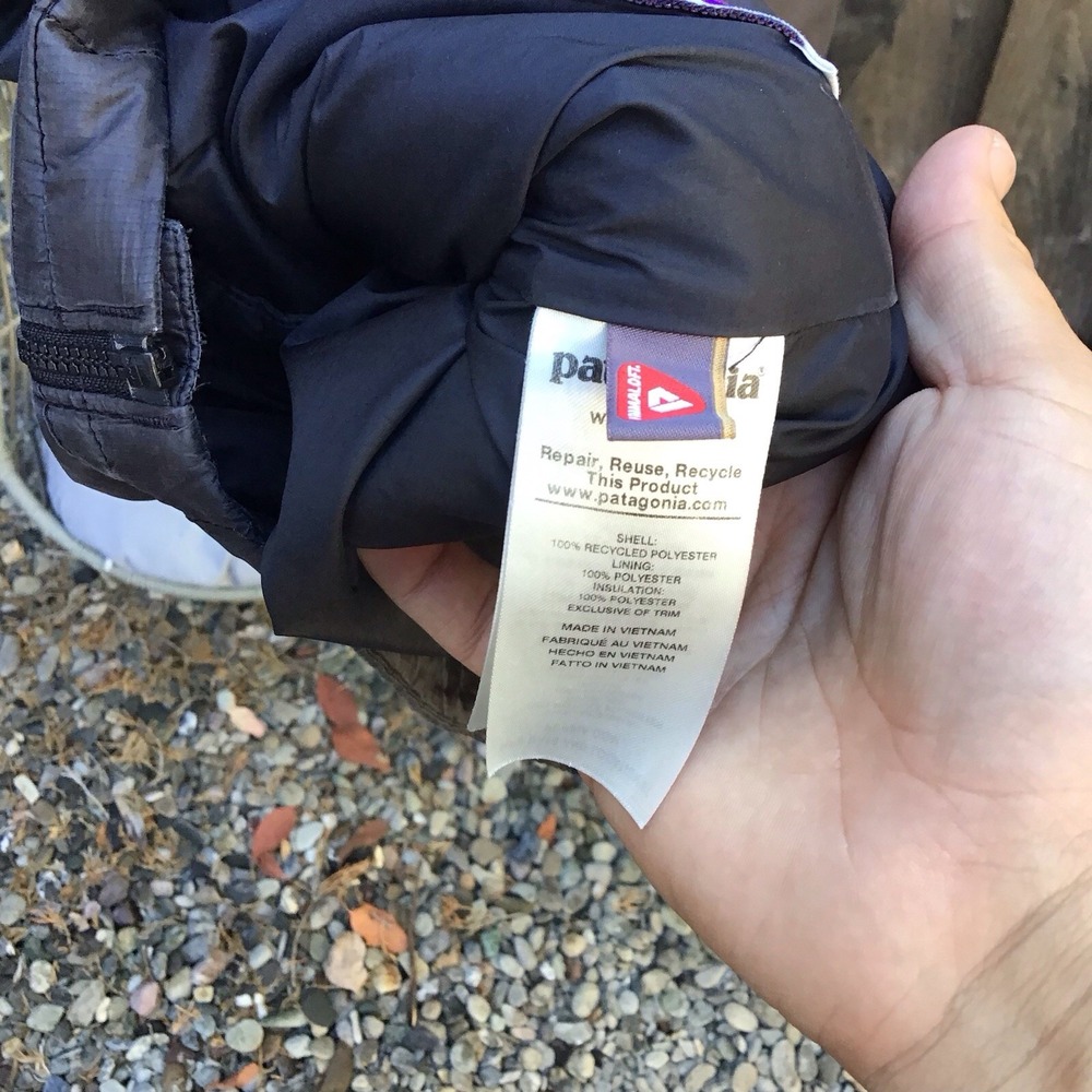 Patagonia Kids L 12 Nano Puff Brick Quilt Jacket Black FA19 Sun Faded - Picture 8 of 10